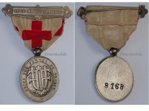France WWI UFF Red Cross Medal of the Union of the Women of France 1914 1918 Numbered