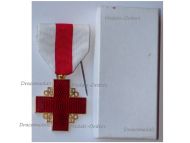 France Red Cross Medal of Recompense Gold Class 2nd Type 1st Form 1950 Boxed