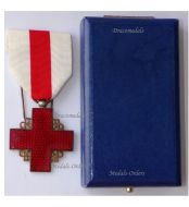 France Red Cross Medal Recompense Gold Class 2nd Type 1st Form 1950 by the Paris Mint Boxed