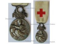 France SB Red Cross Medal of the French Association for Aiding the Wounded Military 1864 1866 Silver Type