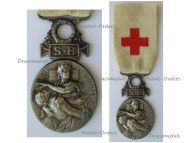 France SB Red Cross Medal of the French Association for Aiding the Wounded Military 1864 1866 in Silver