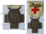 France WWI SBM Red Cross Medal with Gold Palm of the French Association for Aiding the Wounded Military 1914 1918