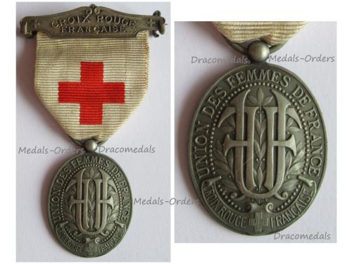 France WWI UFF Red Cross Medal of the Union of the Women of France 1914 1918 Numbered