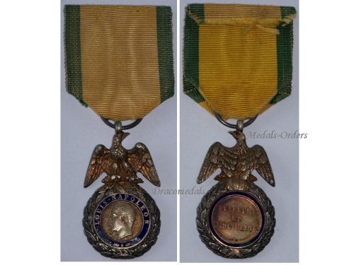 France Military Medal Valor & Discipline Emperor Louis Napoleon 2nd Type 1852 1870 by Barre