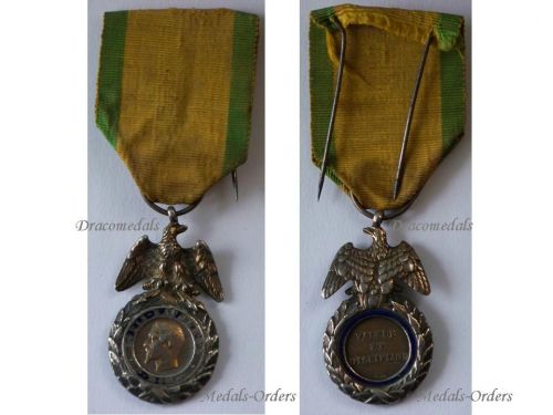 France Military Medal Valor & Discipline Emperor Louis Napoleon 2nd Type 1852 1870 by Barre