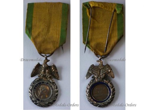 France Military Medal Valor & Discipline Emperor Louis Napoleon 2nd Type 1852 1870 by Barre