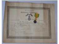 France WWI Military Medal Valor & Discipline 1870 7th type 1910 1951 by the Paris Mint with Diploma to NCO of the 162th Infantry Regiment