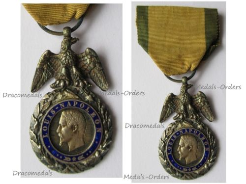 France Military Medal Valor & Discipline Emperor Louis Napoleon 2nd Type 1852 1870 by Barre