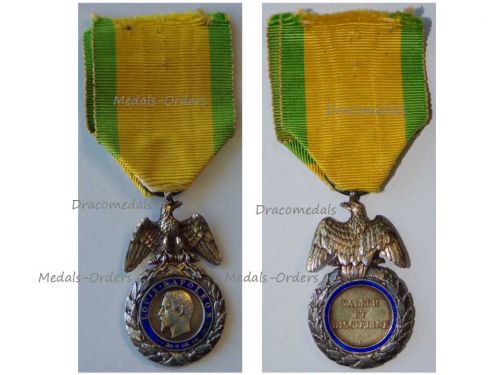 France Military Medal Valor & Discipline Emperor Louis Napoleon 2nd Type 1852 1870 by Barre