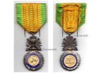 France WWI Military Medal Valor & Discipline 1870 7th type 1910 1951 in Gold with Eagle's Head Mark for Generals