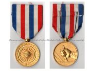 France WWII Honor Medal of Railroads Gold Class 2nd Type Attributed 1945 by the Paris Mint