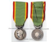 France WWII Silver Medal of the Society for the Encouragement of Devotion to Service by Contaux 