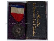 France Commerce Industry Silver Medal Labor Civil 1908 Decoration French Award 20 years service 3rd Republic boxed