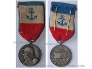 France WWII Merchant Navy Medal 3rd Type in Silver by Paris Mint Named to H. Degou 1944