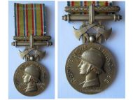 France WWII Firemen Gold Honor and Meritorious Service Medal 3rd type 1935 in Silver Gilt by Bazor and the Paris Mint