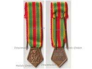 France WWI WWII FNCV Medal of the French National Federation of Volunteer Combatants Bronze Class MINI
