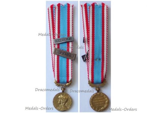 France North Africa Medal for Security and Order Operations with Clasps Algeria Morocco 1st Type MINI