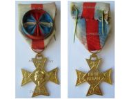 France Order of Military Merit Officer's Cross in Gold (Silver Gilt) 1957 1963 by the Paris Mint & Delannoy