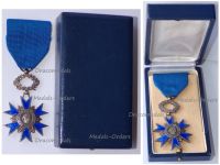 France National Order Merit Knight's Cross 5th Republic 1963 in Silver by Chobillon Boxed by Naville