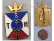 France WW2  General Society Maritime Transport Marseilles Badge pin WWII 1939 1945 Decoration Maker Augis