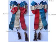 France WWI Patriotic Ribbon Badge in the French National Colors