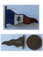 France WWII Badge Free French Flag with the Cross of Lorraine