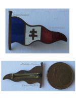 France WWII Badge Free French Flag with the Cross of Lorraine
