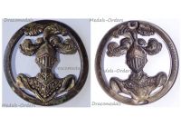 France WWII Spahi Light Cavalry Tank Regiment Cap Badge by Beraudy Vaure Ambert 
