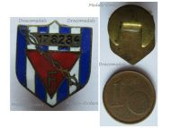 France WWII FNDIRP Badge National Federation of Deportees Internees Resistance Members & Patriots Numbered 178284