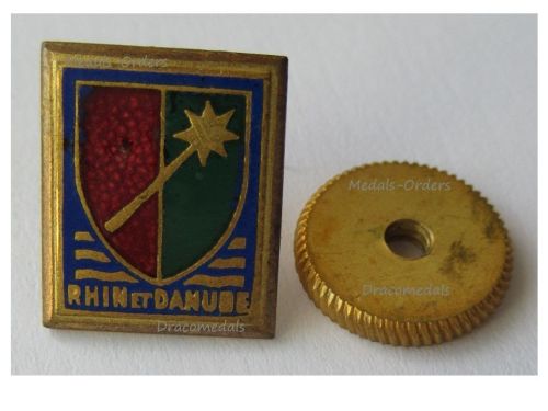 France WWII Badge of the French 1st Army Veteran Association Rhin et Danube