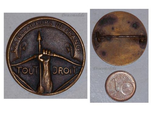 France WW1 Boy Scouts Tout Droit badge French Medal pin WWI 1914 1918 Great War Award