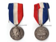 France WWI Merchant Navy Medal 1st Type in Silver by the Paris Mint Named to M. Baumard 1918