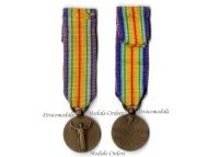 France WWI Victory Interallied Medal by Morlon Laslo Official Type MINI