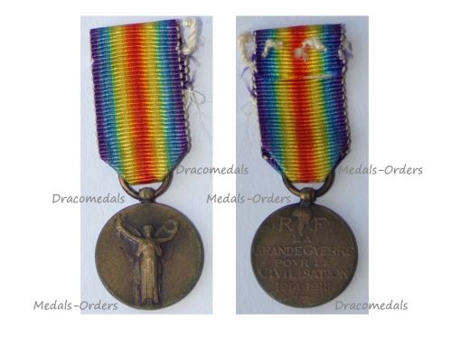 France WWI Victory Medal by Morlon Laslo Official Type by Arthus Bertrand MINI