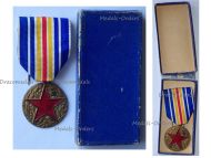 France WWI Wound Medal 2nd Type Circular with Cylindrical Suspender Boxed