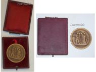 France WWI Bronze Medal for Military Preparation and Readiness by Bertrand and Desaide Boxed
