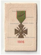 France WWI Patriotic Miniature Calendar for the Year 1916 with the French War Cross with Palms on the Cover
