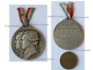 France WWI Patriotic Medal for the French American Alliance Washington & Lafayette Paris War Effort Support Day 1917 by Lavrillier