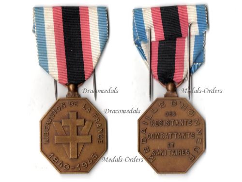 French WWII Medal of Honor for the Liberation of France for the Resistance Combatants & Medics