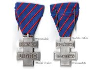 France Libre WWII Free French Volunteers Commemorative War Cross 1939 1945 by the Paris Mint
