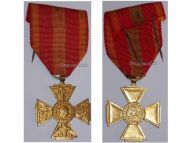 France WWII Volunteer Combatants Cross 1939 1945 Small Head Type Gilt by the Paris Mint