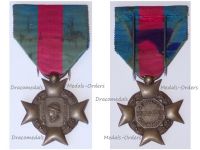 France WWII Bronze Cross for Voluntary Services 1st Type with Small Head