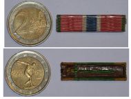 France WWI Ribbon Bar for the Commemorative Medal for the Civil Prisoners of War, Deportees and Hostages