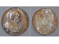 Germany 3 Mark Coin 1913 A Prussia German Empire 25th Anniversary Kaiser Wilhelm II Reign Berlin Mint