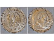Germany 5 Reichsmark Coin 1935 D Without Swastika Paul Von Hindenburg