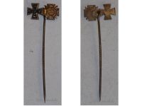 Germany WWI Iron Cross Hindenburg Cross with Swords 1914 1918 Set Stickpin MINI