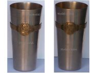 Germany Austria Hungary WWI Patriotic Goblet for Officers with the Portrait of Kaiser Wilhelm & Franz Joseph 1914 1916 Large Type