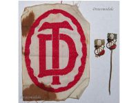 Germany WWI DT Set Patch Badge Stickpin German Gymnasts