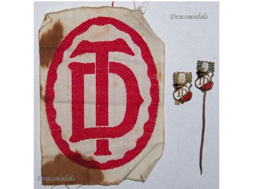 Germany WWI DT Set Patch Badge Stickpin German Gymnasts