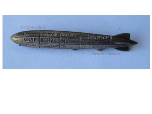 Germany Graf Zeppelin LZ-127 Airship Badge 1928 in Silver 800